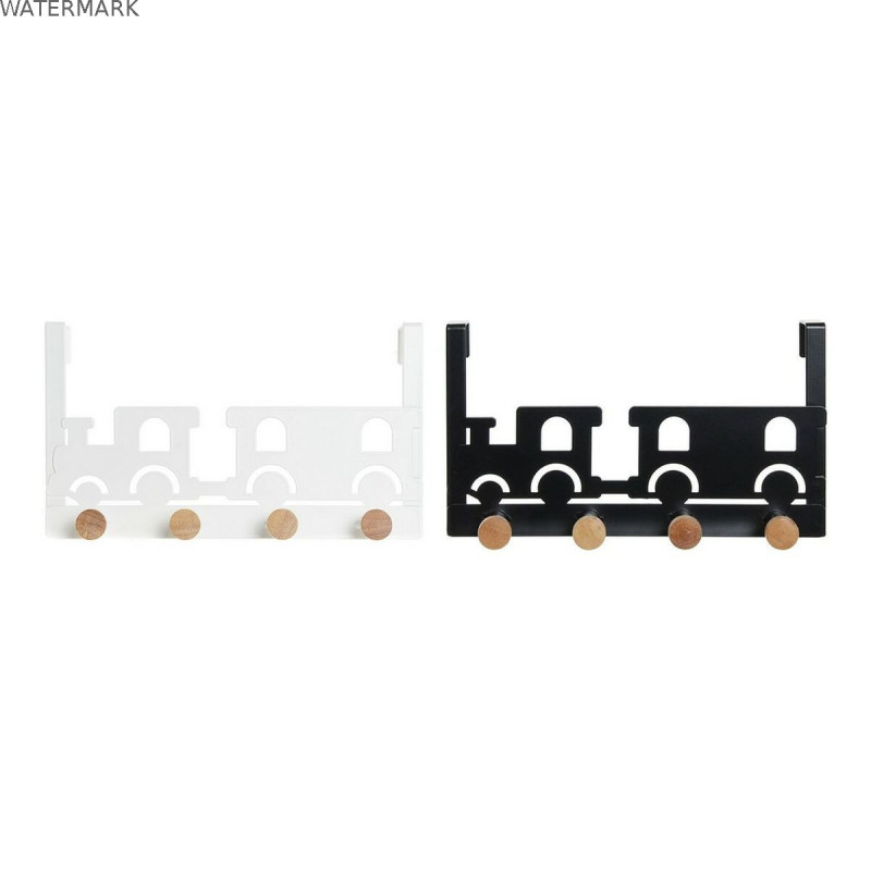Porte-manteaux pour portes DKD Home Decor 8424001835546 Train Blanc Noir Métal Bois MDF 28,5 x 8,5 x 16,5 cm (2 Unités) Porte-manteaux pour portes DKD Home Decor 8424001835546 Train Blanc Noir Métal Bois MDF 28,5 x 8,5 x 16,5 cm (2 Unités)
