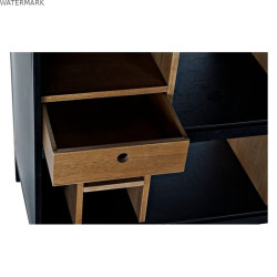 Buffet DKD Home Decor Alvin Noir Naturel Fer Frêne 160 x 40 x 75 cm