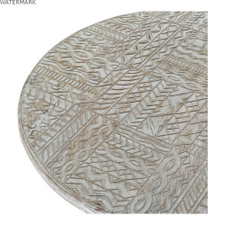 Table d'appoint DKD Home Decor 8424001820115 75 x 75 x 50 cm Doré Métal Blanc Bois de manguier (75 x 75 x 50 cm)