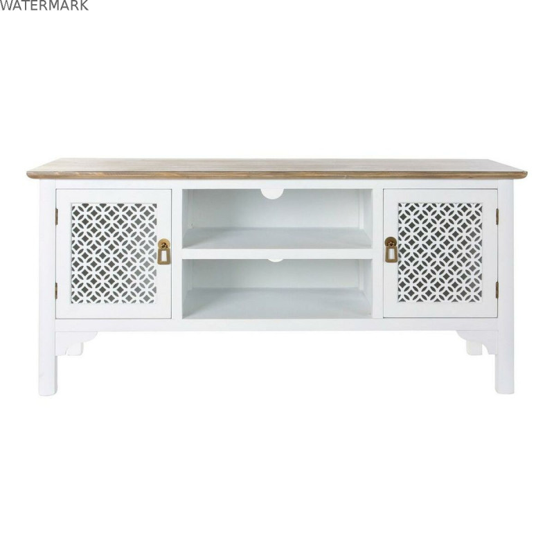 Meubles de télévision DKD Home Decor 8424001812066 Blanc Multicouleur Marron Clair Sapin 120 x 45 x 58 cm