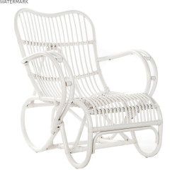 Fauteuil à Bascule DKD Home Decor Blanc 75 x 85 x 85 cm