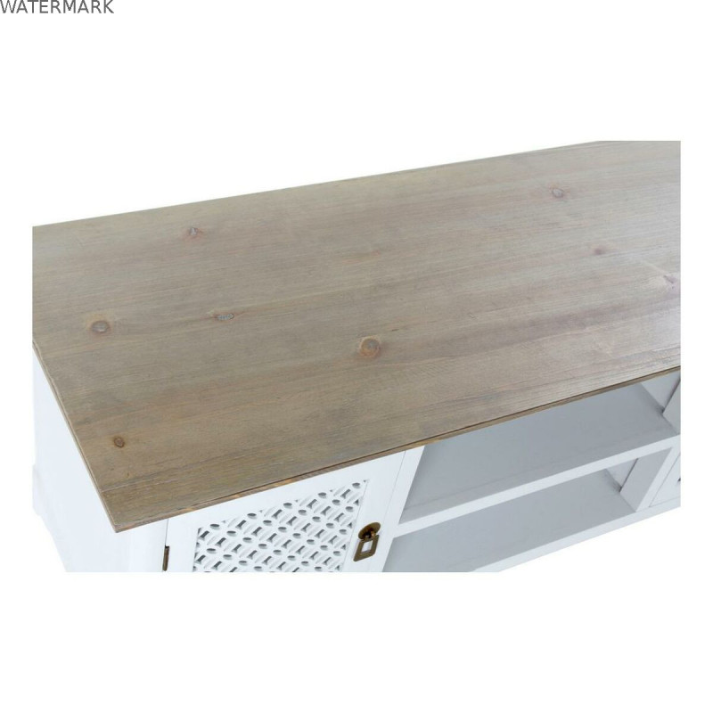 Meubles de télévision DKD Home Decor 8424001812066 Blanc Multicouleur Marron Clair Sapin 120 x 45 x 58 cm