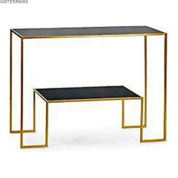 Meuble d'Entrée Gift Decor BIG-S3605005 Noir Doré