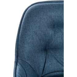 Tabouret de bar en tissu Gibson bleu