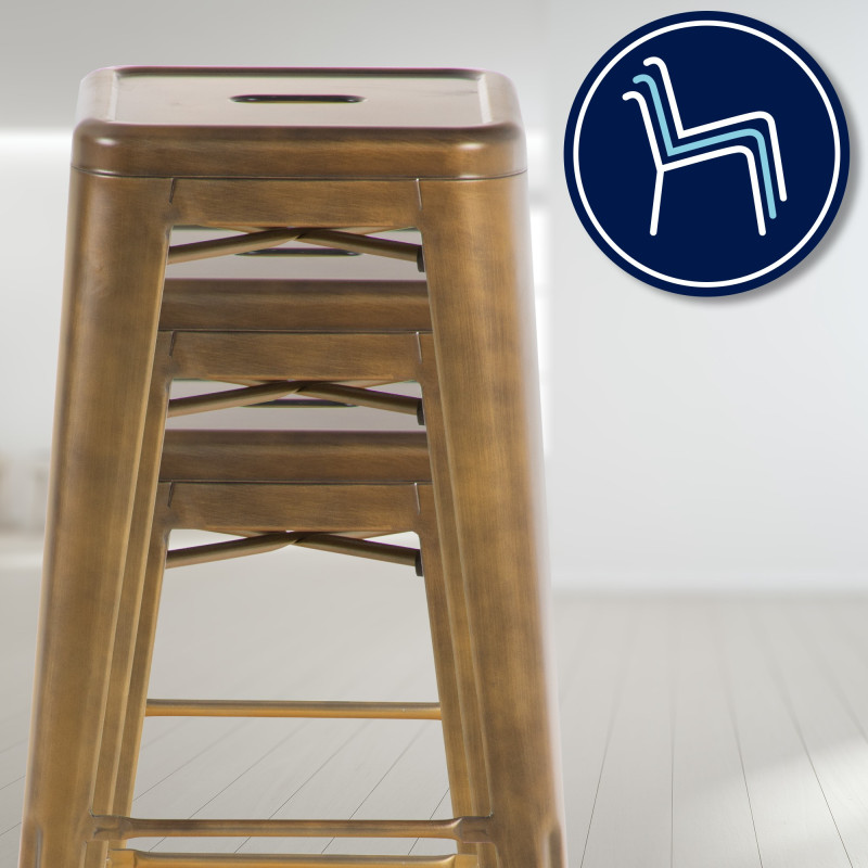 Tabouret de bar Joshua doré