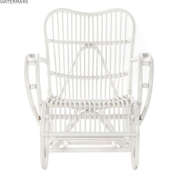 Fauteuil à Bascule DKD Home Decor Blanc 75 x 85 x 85 cm