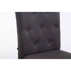 Tabouret de bar Louise en tissu gris foncé antique
