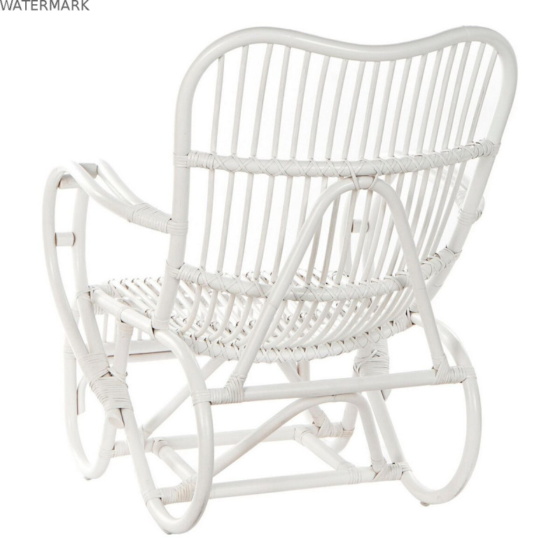 Fauteuil à Bascule DKD Home Decor Blanc 75 x 85 x 85 cm