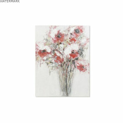 Cadre DKD Home Decor Peint à la main Fleurs (90 x 3 x 120 cm)