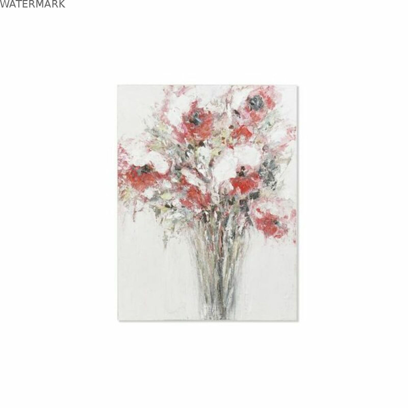 Cadre DKD Home Decor Peint à la main Fleurs (90 x 3 x 120 cm)