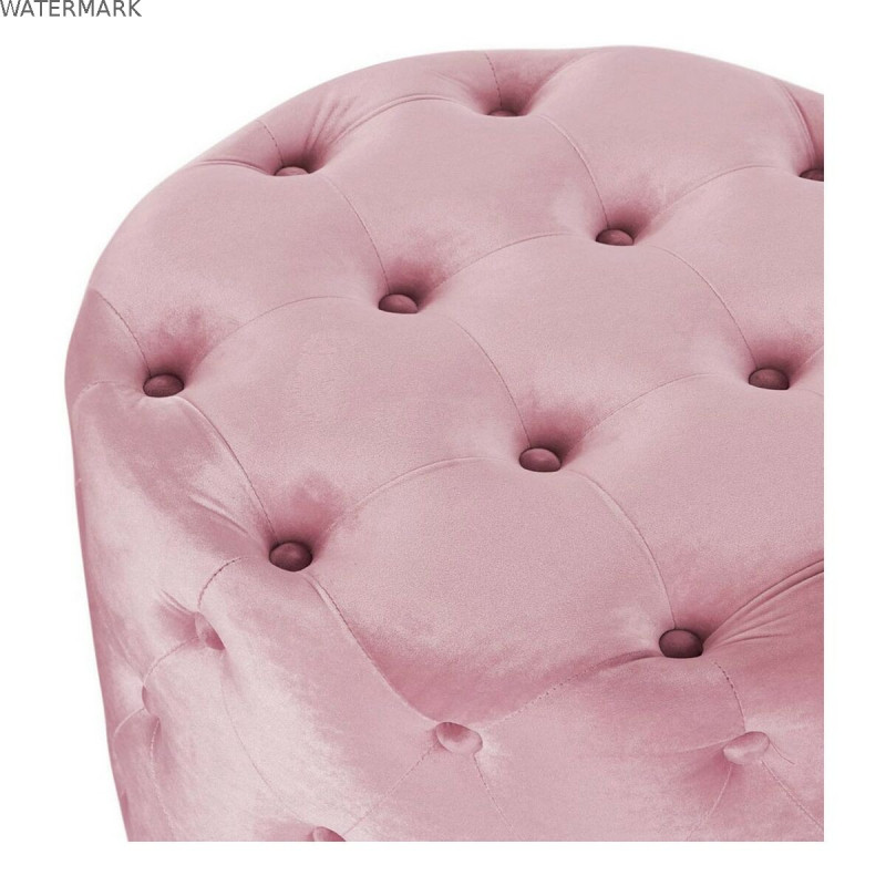 Repose-pied DKD Home Decor Rose Velvet Bois MDF Glam (2 pcs)