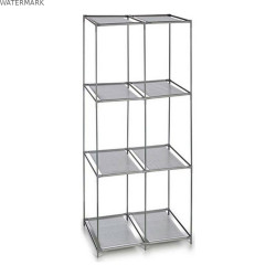 Étagère Kipit WR4325 Gris Métal Tissu Plastique