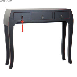 Meuble d'Entrée avec 3 Tiroirs DKD Home Decor Noir 96 x 26 x 80 cm