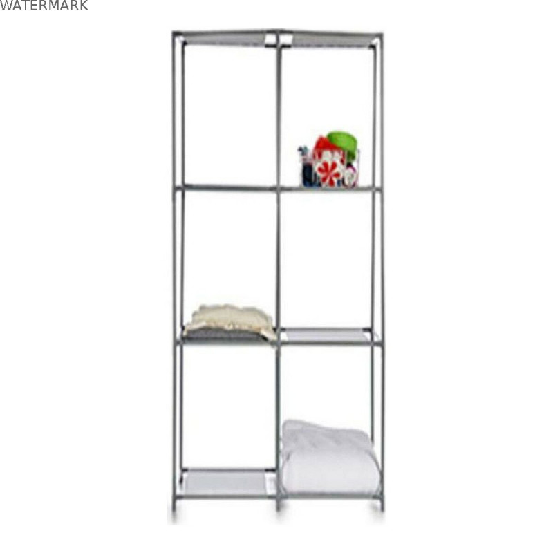 Étagère Kipit WR4325 Gris Métal Tissu Plastique
