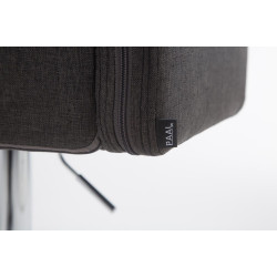 Tabouret de bar Los Angeles tissu C gris foncé