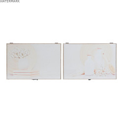 Armoire à clés DKD Home Decor 8424001797233 Bois Bois MDF Beige 2 Unités 46 x 6 x 32 cm