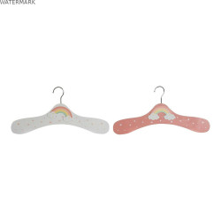 Cintre DKD Home Decor Bois MDF Arc-en-ciel (2 pcs) (35 x 1 x 19 cm)