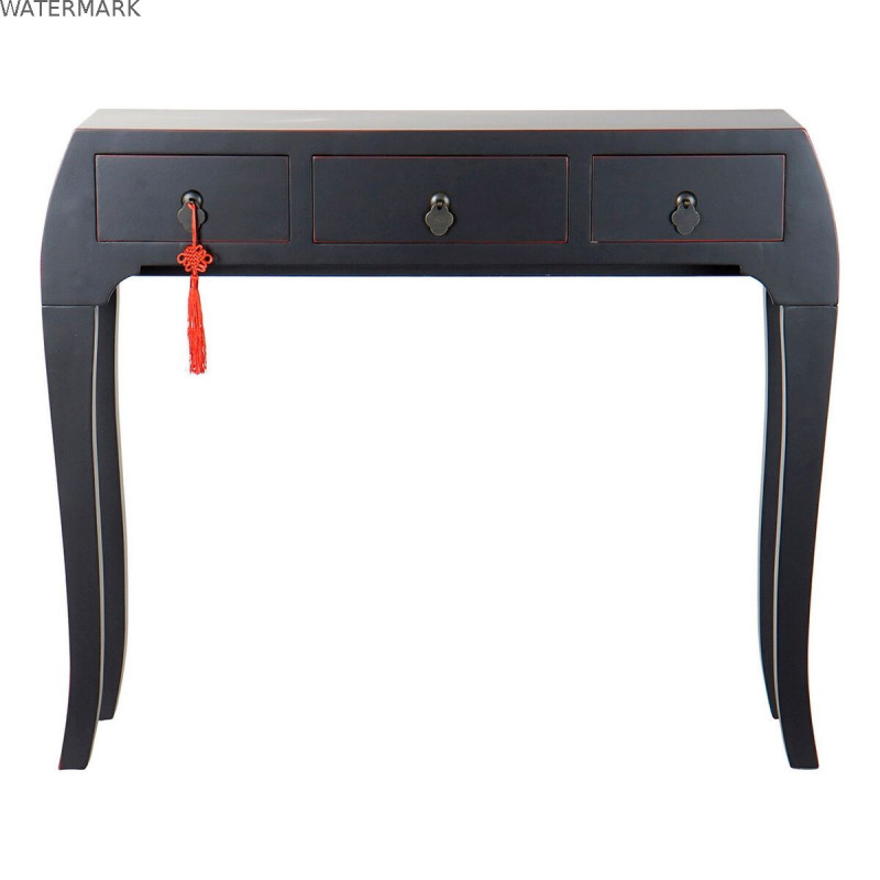 Meuble d'Entrée avec 3 Tiroirs DKD Home Decor Noir 96 x 26 x 80 cm