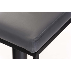 Tabouret de bar Panama B simili cuir gris