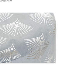 Repose-pied DKD Home Decor Bleu Polyester Métal Doré (35 x 35 x 43 cm)