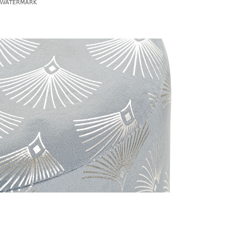 Repose-pied DKD Home Decor Bleu Polyester Métal Doré (35 x 35 x 43 cm)