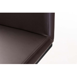 Tabouret de bar Panama B simili cuir marron
