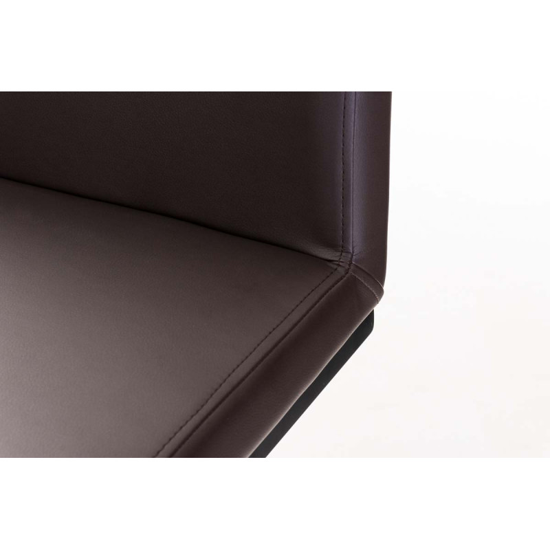 Tabouret de bar Panama B simili cuir marron