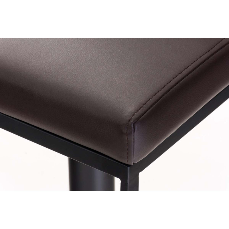 Tabouret de bar Panama B simili cuir marron