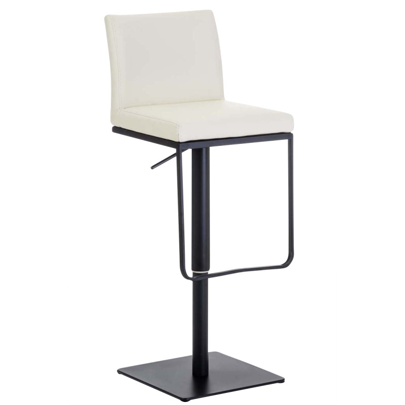 Tabouret de bar Panama B simili cuir crème