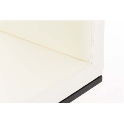 Tabouret de bar Panama B simili cuir crème