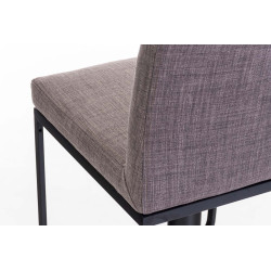 Tabouret de bar Panama B en tissu gris