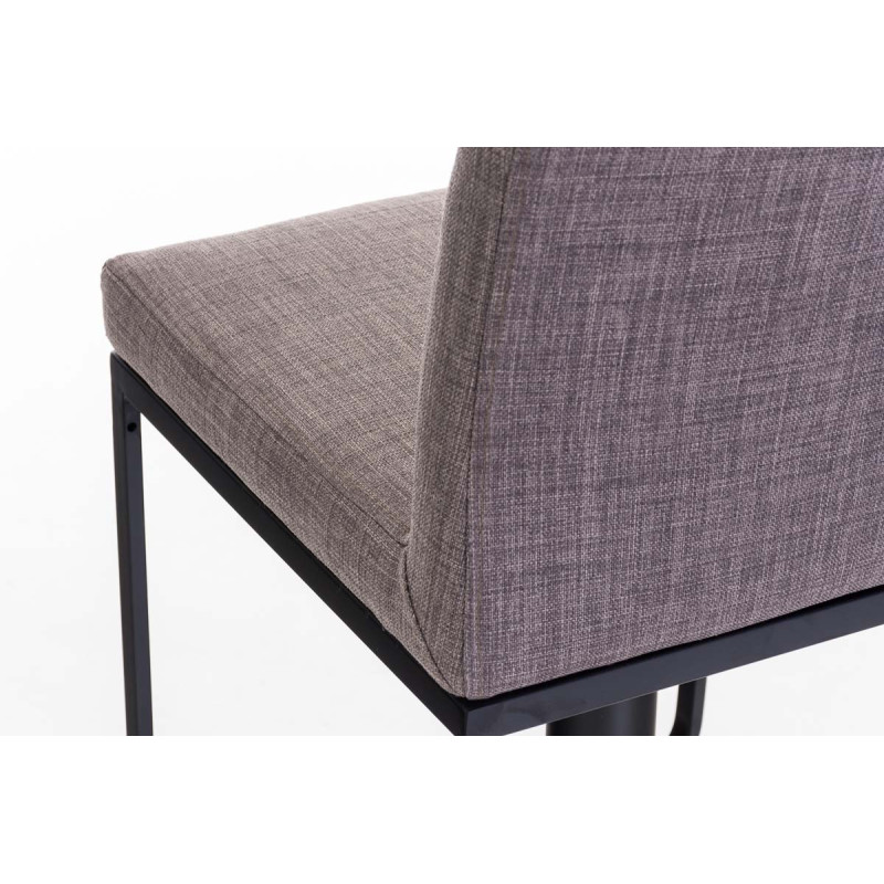 Tabouret de bar Panama B en tissu gris