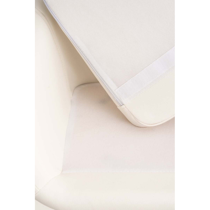 Tabouret de bar Grant simili cuir blanc