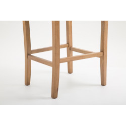 Tabouret de bar Cassandra tissu antique gris clair foncé