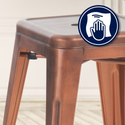 Tabouret Armin en cuivre