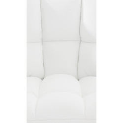 Tabouret de bar Damaso avec structure à 4 pieds blanc