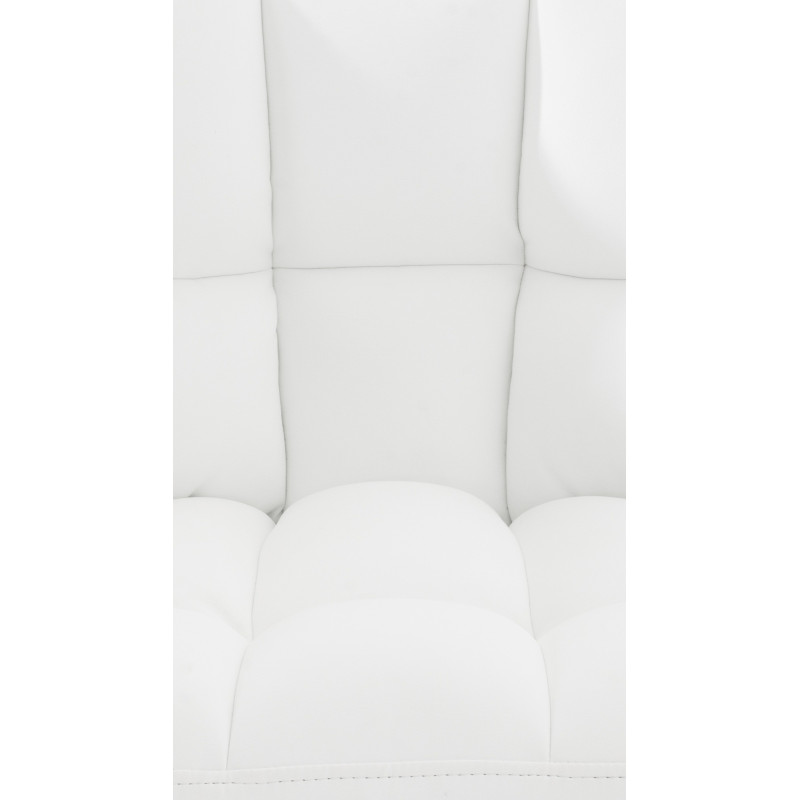 Tabouret de bar Damaso avec structure à 4 pieds blanc