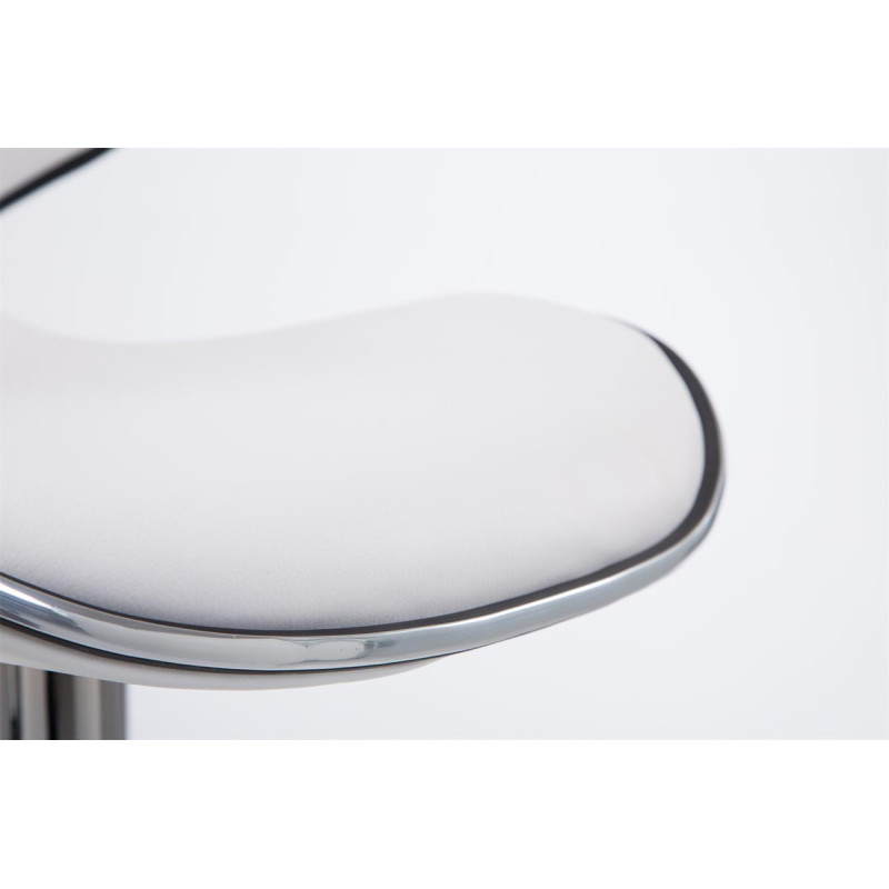 Tabouret de bar Las Vegas V2 chrome blanc