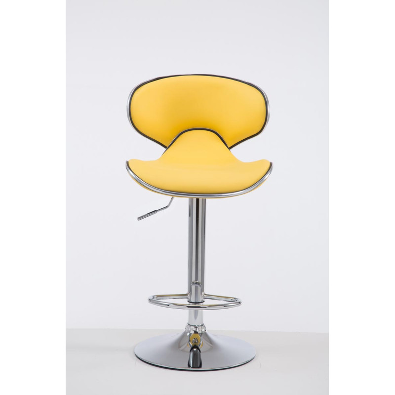 Tabouret de bar Las Vegas V2 jaune chrome