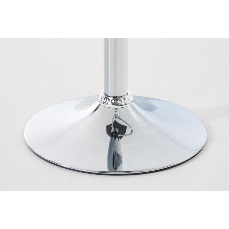 Lot de 2 tabourets de bar Hoover en plastique gris chromé