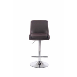 Tabouret de bar Club en cuir artificiel C marron