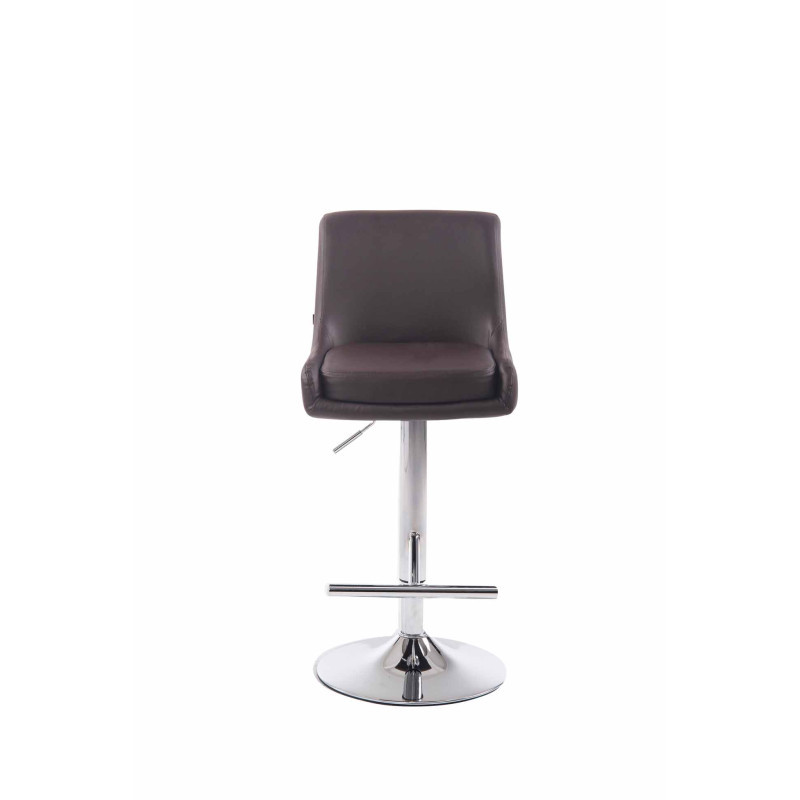 Tabouret de bar Club en cuir artificiel C marron