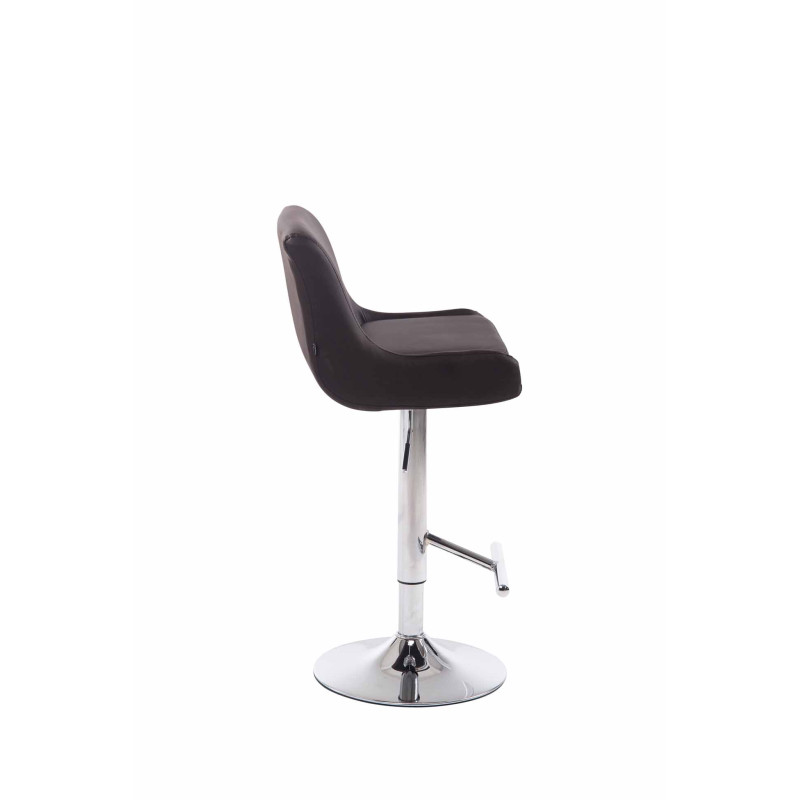 Tabouret de bar Club en cuir artificiel C marron