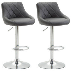 Lot de 2 tabourets de bar Lazio simili cuir C