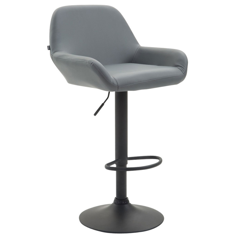 Tabouret de bar Braga en cuir artificiel B gris