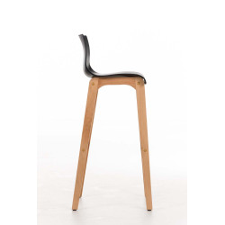 Tabouret de bar Hoover Natura structure 4 pieds noir