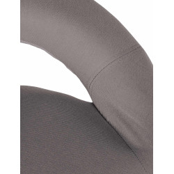 Lot de 2 tabourets de bar Olinda en tissu gris