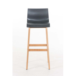 Tabouret de bar Hoover Natura avec structure à 4 pieds, gris