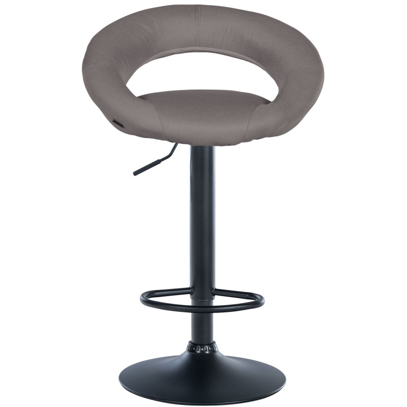 Lot de 2 tabourets de bar Olinda en tissu gris