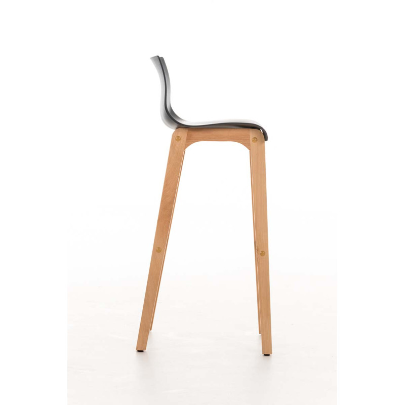 Tabouret de bar Hoover Natura avec structure à 4 pieds, gris